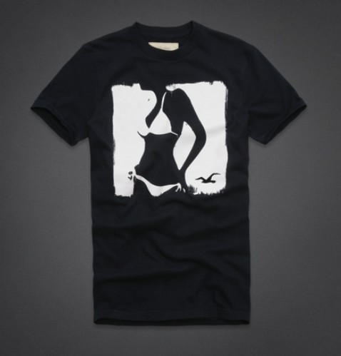 T-shirt Hollister Noir Homme